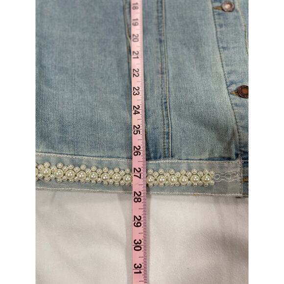 BoomBoom Jeans Denim Jacket Women’s Size Large Light Wash Button Up - Picture 11 of 11